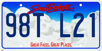 SD license plate 98TL21
