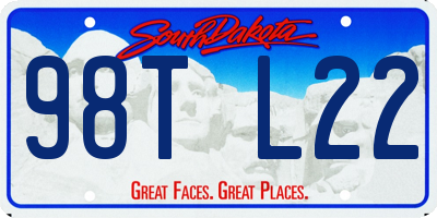 SD license plate 98TL22