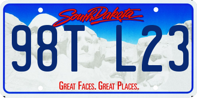 SD license plate 98TL23