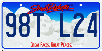 SD license plate 98TL24