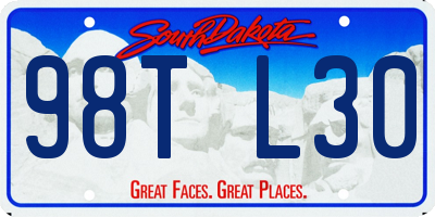 SD license plate 98TL30