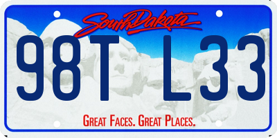 SD license plate 98TL33