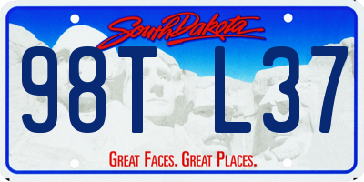 SD license plate 98TL37