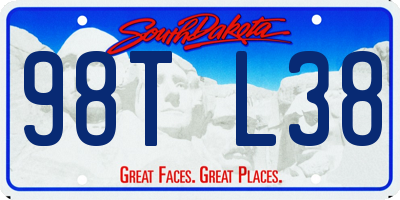 SD license plate 98TL38