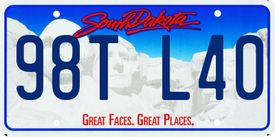 SD license plate 98TL40