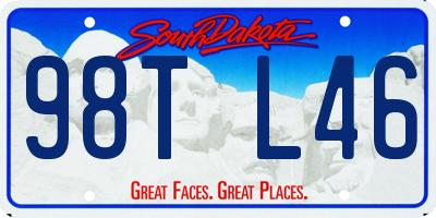 SD license plate 98TL46