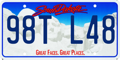 SD license plate 98TL48