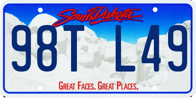 SD license plate 98TL49
