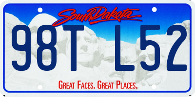 SD license plate 98TL52