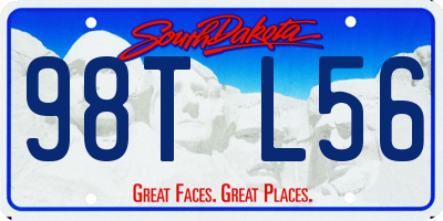 SD license plate 98TL56