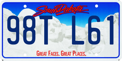 SD license plate 98TL61