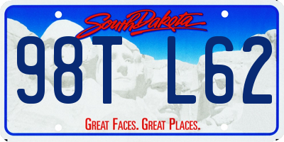 SD license plate 98TL62