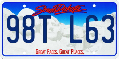 SD license plate 98TL63