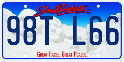SD license plate 98TL66