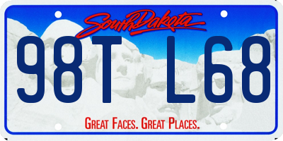 SD license plate 98TL68