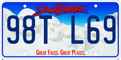 SD license plate 98TL69