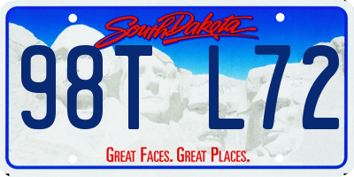 SD license plate 98TL72
