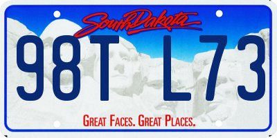 SD license plate 98TL73