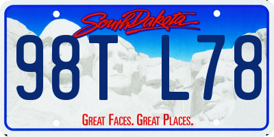 SD license plate 98TL78