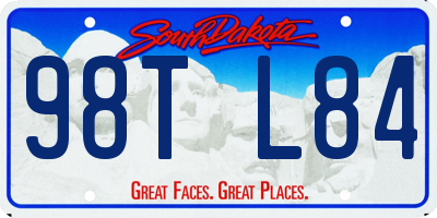SD license plate 98TL84