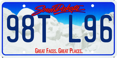 SD license plate 98TL96