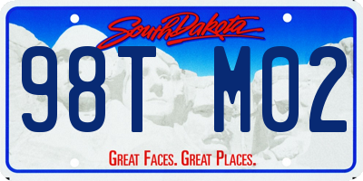 SD license plate 98TM02