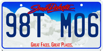 SD license plate 98TM06
