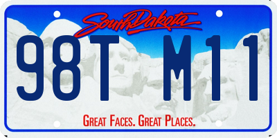 SD license plate 98TM11