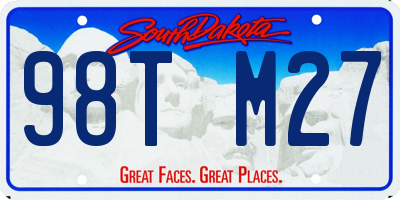 SD license plate 98TM27
