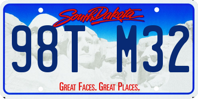 SD license plate 98TM32