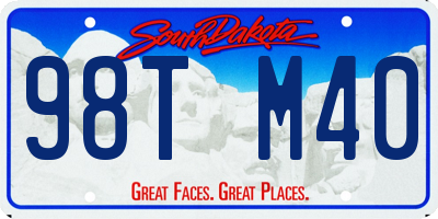 SD license plate 98TM40
