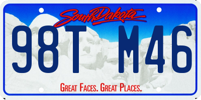 SD license plate 98TM46