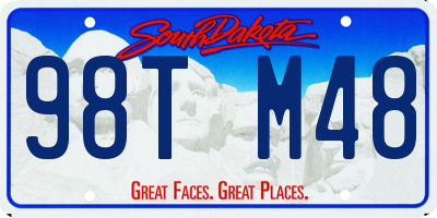 SD license plate 98TM48