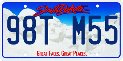 SD license plate 98TM55