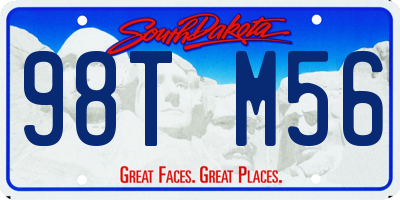 SD license plate 98TM56