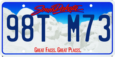 SD license plate 98TM73