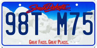 SD license plate 98TM75