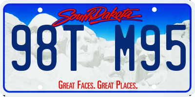 SD license plate 98TM95