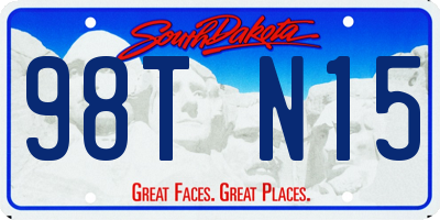 SD license plate 98TN15