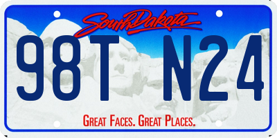 SD license plate 98TN24