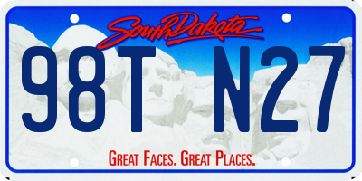 SD license plate 98TN27