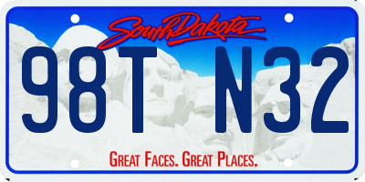 SD license plate 98TN32