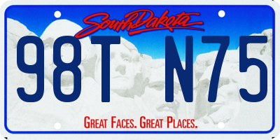 SD license plate 98TN75