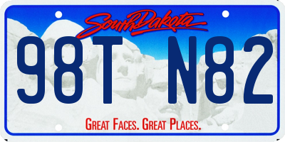 SD license plate 98TN82