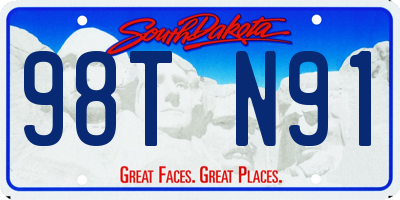 SD license plate 98TN91