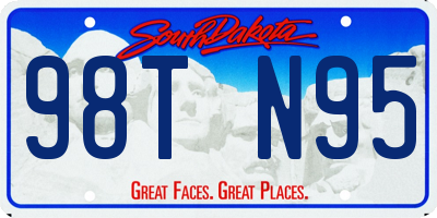 SD license plate 98TN95
