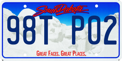 SD license plate 98TP02