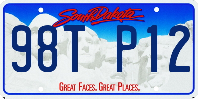 SD license plate 98TP12
