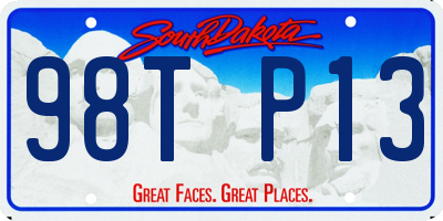 SD license plate 98TP13