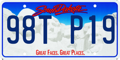 SD license plate 98TP19